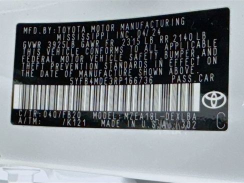 Used 2024 Toyota Corolla LE FWD image 16