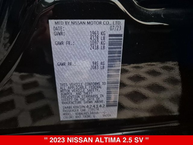Certified 2023 Nissan Altima 2.5 SV FWD image 40