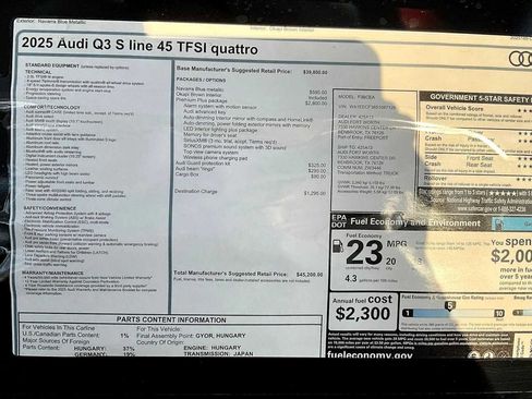 New 2025 Audi Q3 2.0T Premium Plus image 20