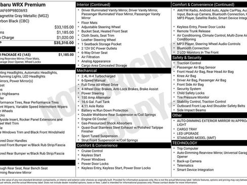 Used 2023 Subaru WRX Premium w/ Popular Package #2 image 28