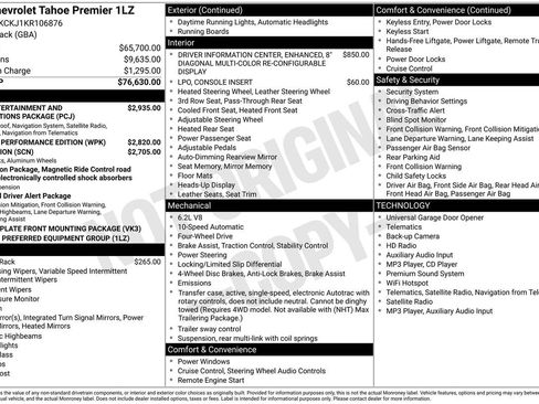 Used 2019 Chevrolet Tahoe Premier AWD/4WD image 32