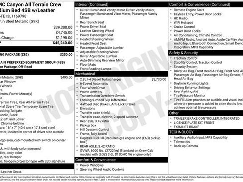 Used 2020 GMC Canyon All Terrain w/ Trailering Package image 37