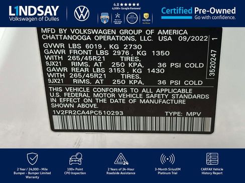 Certified 2023 Volkswagen Atlas SEL Premium image 28