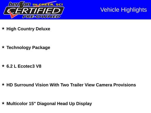 Used 2020 Chevrolet Silverado 1500 High Country w/ Technology Package AWD/4WD image 2