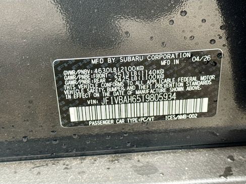 New 2026 Subaru WRX Premium AWD/4WD image 39