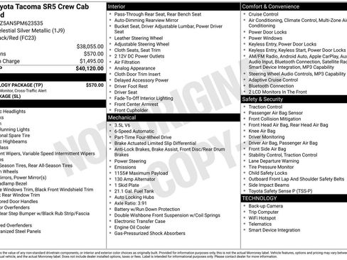 Used 2023 Toyota Tacoma SR5 w/ Technology Package image 42