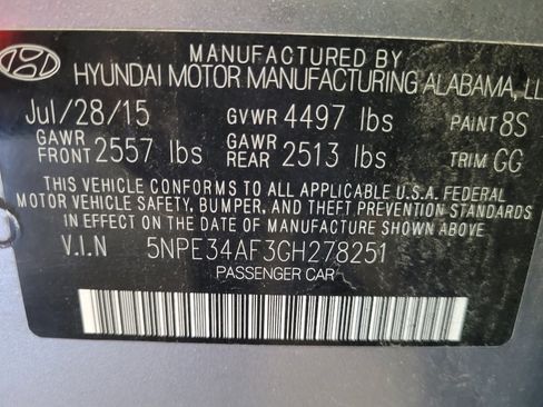 Used 2016 Hyundai Sonata Limited w/ Option Group 05 FWD image 33