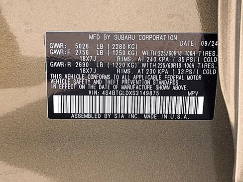 Certified 2025 Subaru Outback Onyx Edition XT AWD/4WD image 10