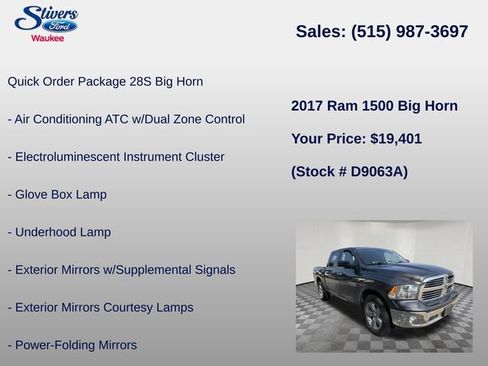 Used 2017 RAM 1500 Big Horn AWD/4WD image 16