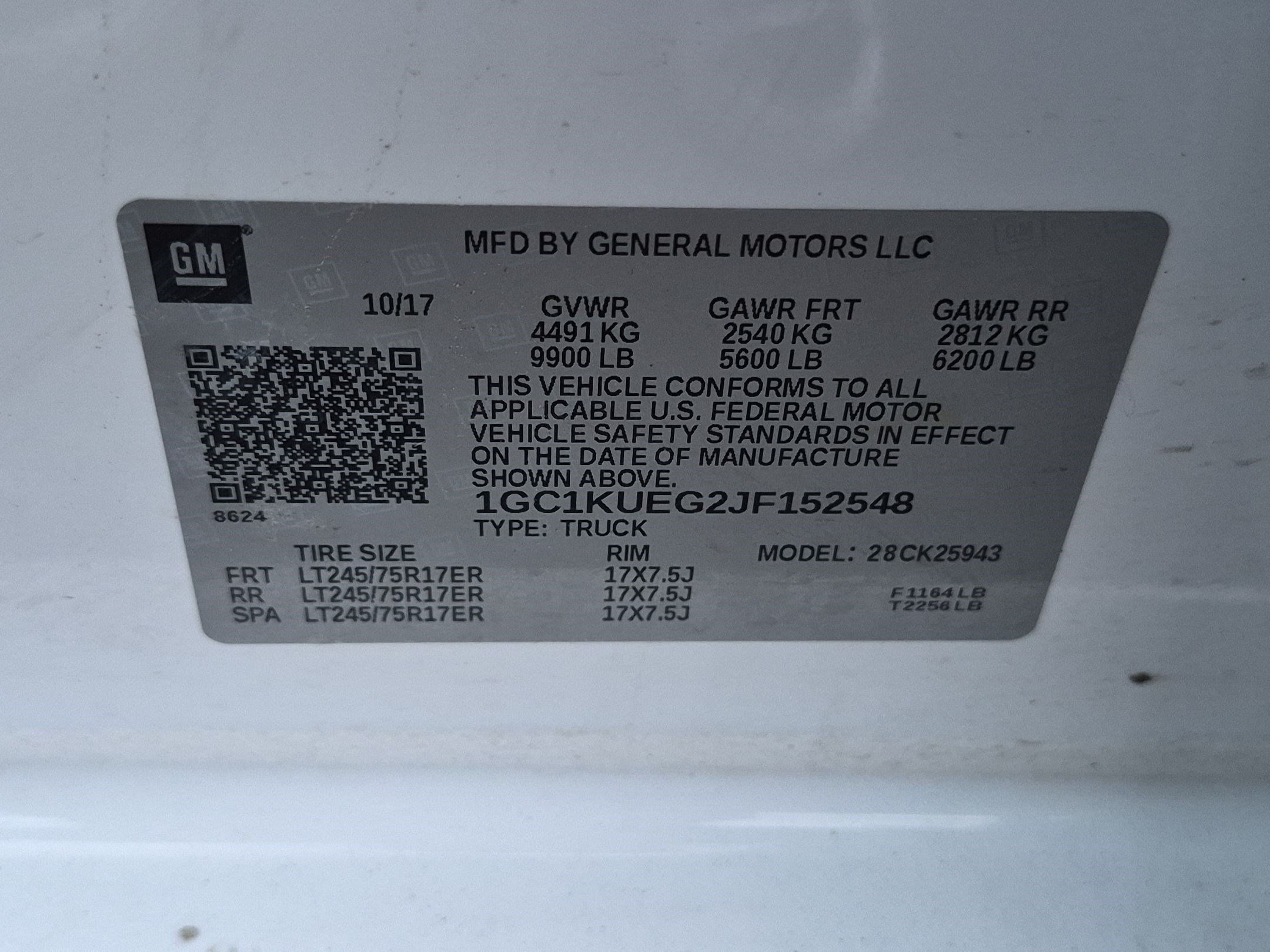 Used 2018 Chevrolet Silverado 2500 W/T w/ Snow Plow Prep Package AWD/4WD image 33