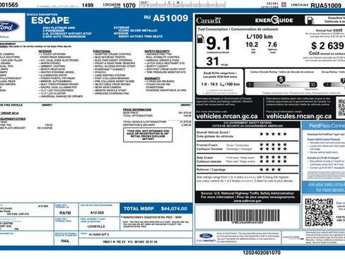 Used 2024 Ford Escape Platinum AWD/4WD image 3