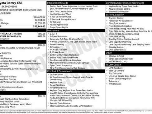Used 2023 Toyota Camry XSE w/ Blackout Package (TMS) AWD/4WD image 15