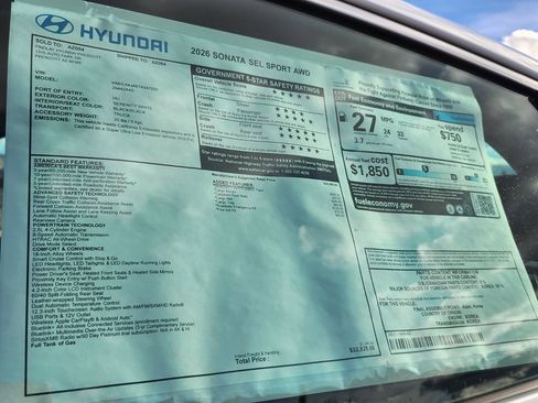 New 2026 Hyundai Sonata SEL image 32