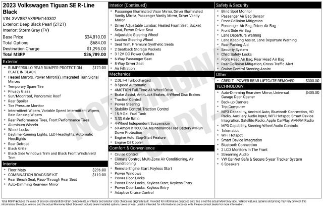 Certified 2023 Volkswagen Tiguan SE R-Line AWD/4WD image 31