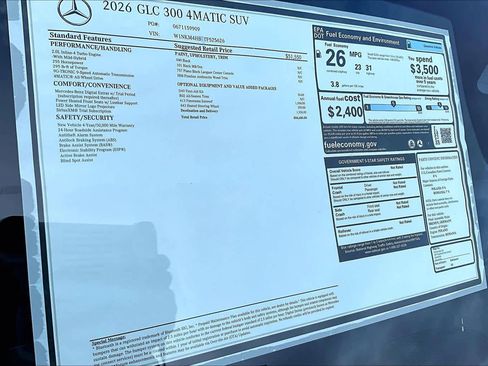 New 2026 Mercedes-Benz GLC 300 GLC 300 image 17