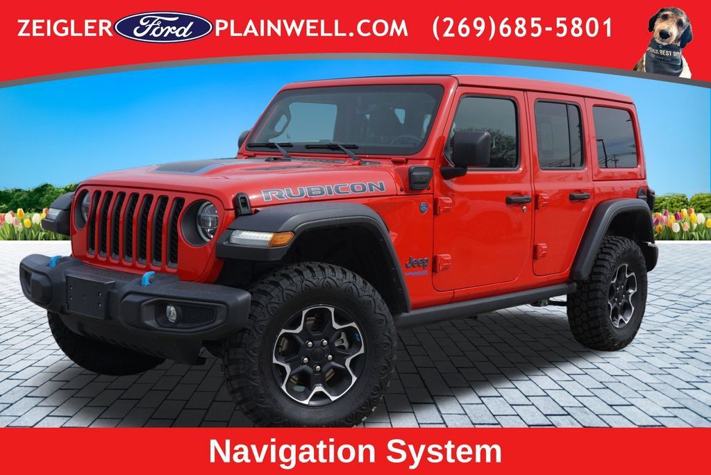 Used 2022 Jeep Wrangler Unlimited Rubicon 4xe w/ Cold Weather Group AWD/4WD image 1