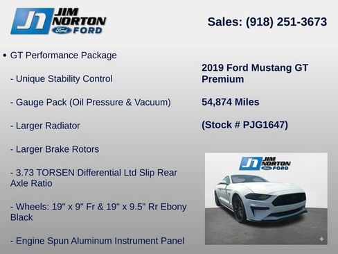 Used 2019 Ford Mustang GT Premium w/ GT Performance Package RWD image 14