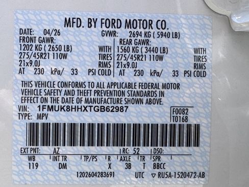 New 2026 Ford Explorer Platinum w/ LUX Leather Package AWD/4WD image 7