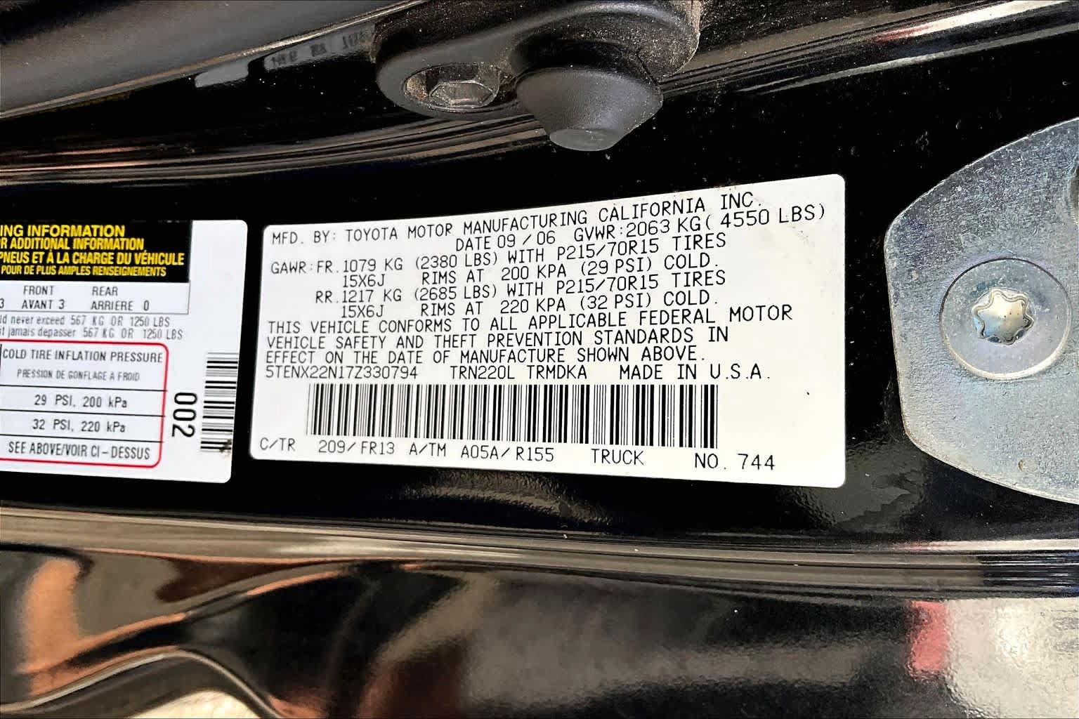 Used 2007 Toyota Tacoma 2WD Regular Cab image 36
