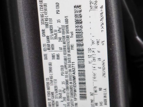 Used 2021 Ford F150 Platinum w/ Equipment Group 701A High AWD/4WD image 35