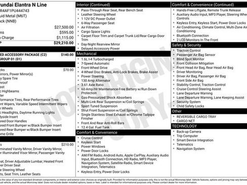 Used 2023 Hyundai Elantra N Line w/ Preferred Accessory Package image 67