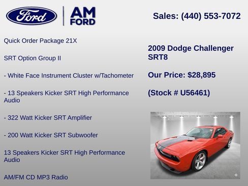 Used 2009 Dodge Challenger SRT8 w/ SRT Option Group II RWD image 6