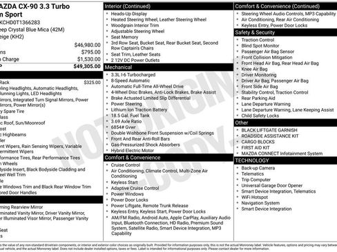 New 2026 MAZDA CX-90 3.3 Turbo w/ Premium Sport Pkg image 35