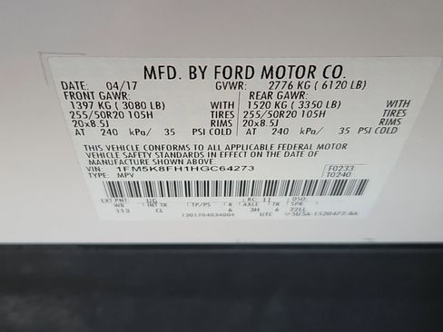 Used 2017 Ford Explorer Limited w/ Equipment Group 303A image 7