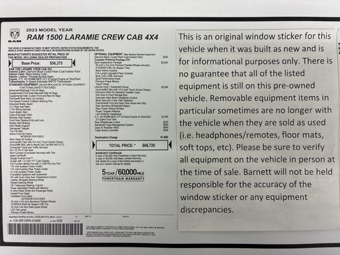 Certified 2023 RAM 1500 Laramie AWD/4WD image 2