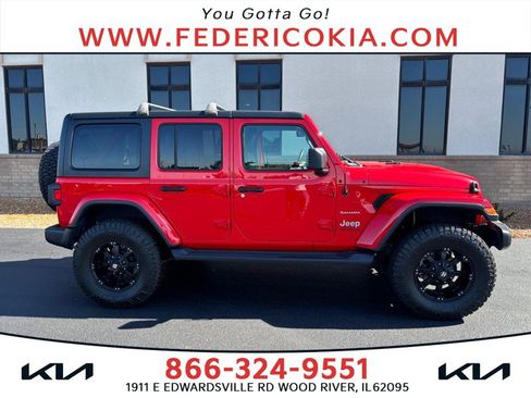 Used 2020 Jeep Wrangler Unlimited Sahara w/ Uconnect 4C Nav & Sound Group AWD/4WD image 1