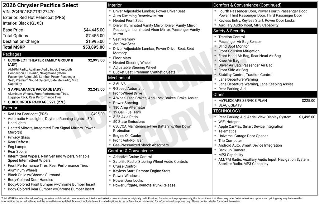 New 2026 Chrysler Pacifica Select FWD image 21