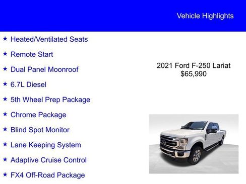 Used 2021 Ford F250 Lariat w/ Lariat Ultimate Package image 2