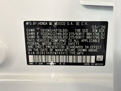 New 2026 Honda HR-V LX image 20