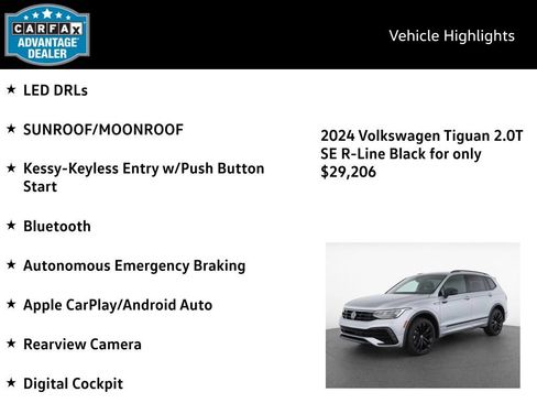 Certified 2024 Volkswagen Tiguan SE R-Line AWD/4WD image 4