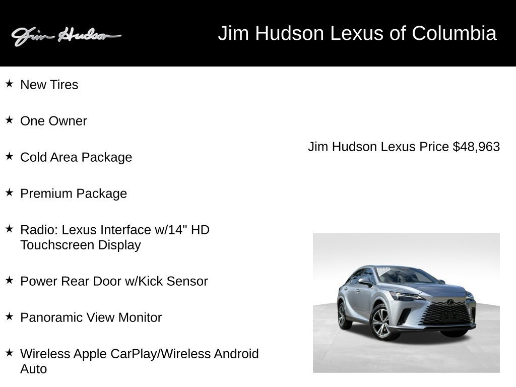 Certified 2024 Lexus RX 350 Premium w/ Cold Area Package FWD image 4
