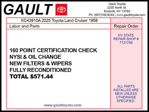 Certified 2025 Toyota Land Cruiser 1958 AWD/4WD image 2