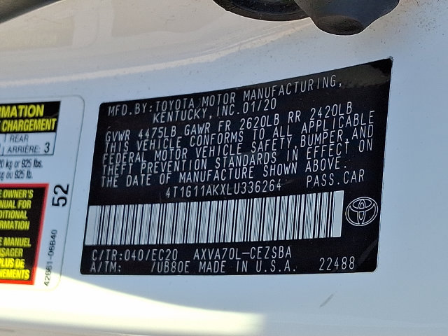 Certified 2020 Toyota Camry SE FWD image 24