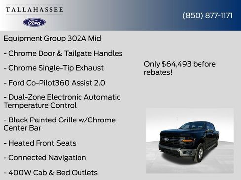 New 2025 Ford F150 XLT w/ Equipment Group 302A MID image 12