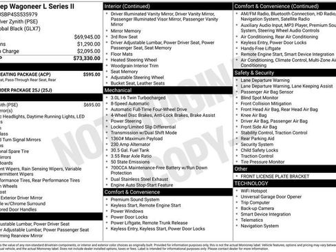 Used 2025 Jeep Wagoneer L Series II w/ 8-pass Seating Package AWD/4WD image 5