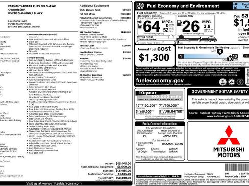 Used 2023 Mitsubishi Outlander SEL AWD/4WD image 16