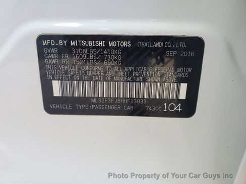 Used 2017 Mitsubishi Mirage G4 ES FWD image 22