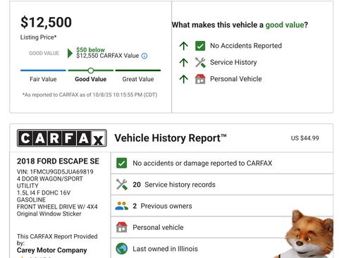 Used 2018 Ford Escape SE w/ SE Sport Appearance Package image 6