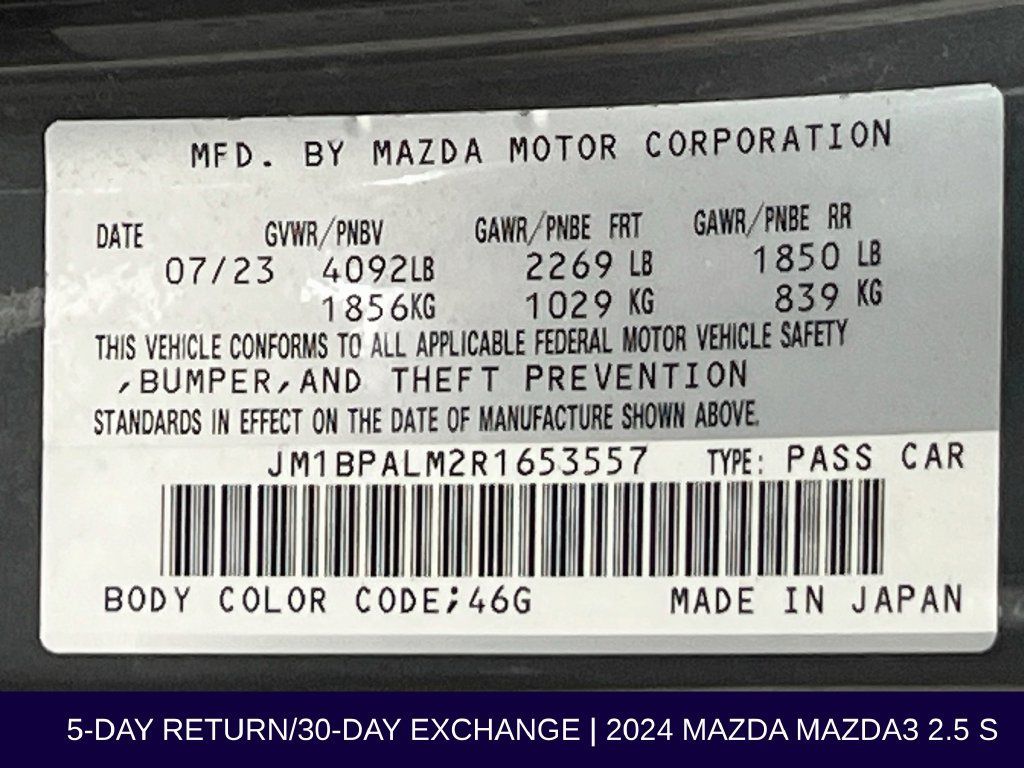 Used 2024 MAZDA MAZDA3 s FWD image 36