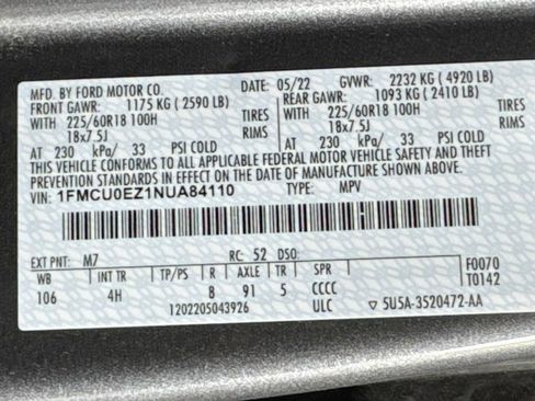 Used 2022 Ford Escape SE w/ Convenience Package FWD image 25