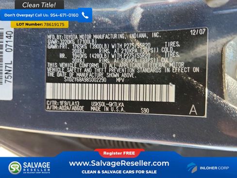 Used 2008 Toyota Sequoia Limited image 17