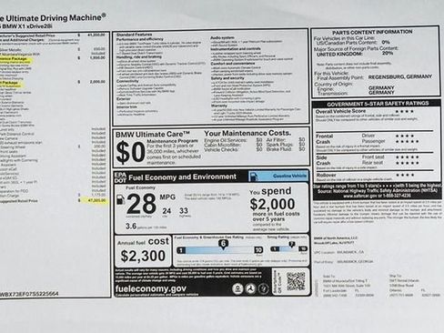 Used 2025 BMW X1 xDrive28i w/ M Sport Line w/ M Sport Package image 48