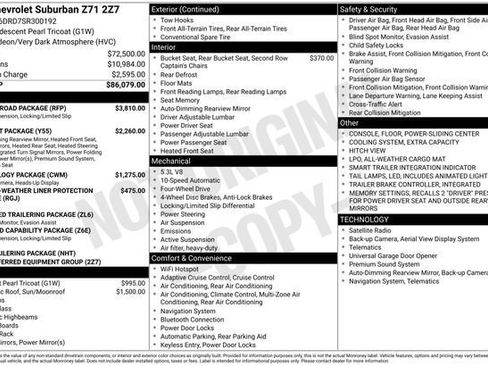 Certified 2025 Chevrolet Suburban Z71 w/ Z71 Off-Road Package image 20
