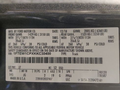 Used 2019 Ford F150 XL w/ Equipment Group 101A Mid RWD image 33