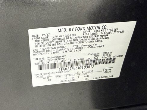 Used 2018 Ford Taurus Limited FWD image 25