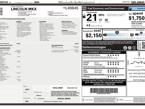 Used 2016 Lincoln MKX Reserve w/ Luxury Package FWD image 34